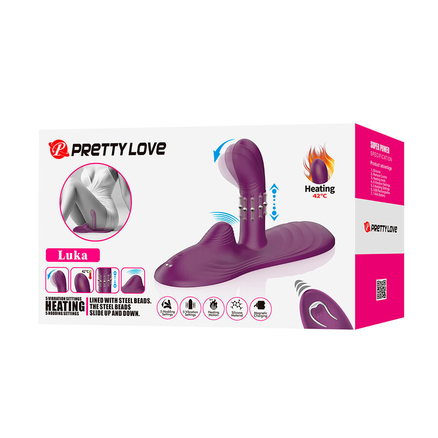 PRETTY LOVE – LUKA WIBRATOR SIEDZĄCY Z FUNKCJĄ GRZANIA I PILOTEM