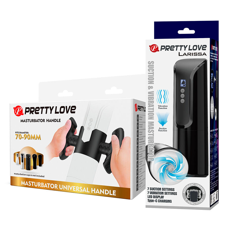 PRETTY LOVE - WIBRUJĄCY MASTURBATOR SSĄCY LARISSA + PODPÓRKA