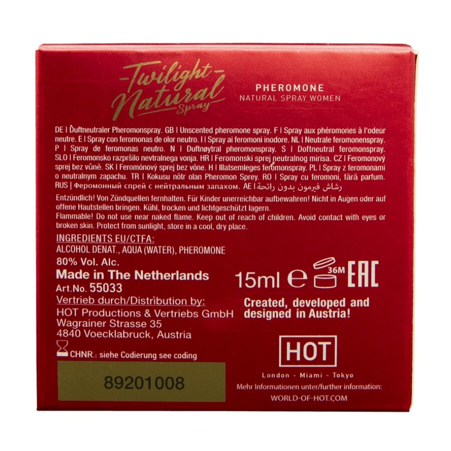GORĄCY - ZMIERZCH FEROMONY NATURALNE DLA KOBIET 15 ML