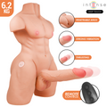 INTENSYWNY GŁĘBOKI DOTYK - MARTY TUŁÓW Z ANUSEM I REALISTYCZNYM DILDO Z FUNKCJĄ PCHANIA I WIBRACJI, ZDALNE STEROWANIE, 6,2 KG