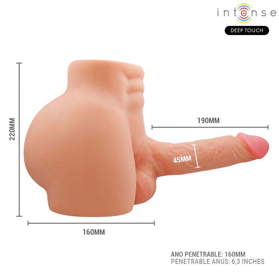 INTENSYWNY GŁĘBOKI DOTYK – RICHIE TUŁÓW Z ANUSEM I REALISTYCZNE DILDO Z PILOTEM PUSHING I WIBRACJAMI 4,7 KG