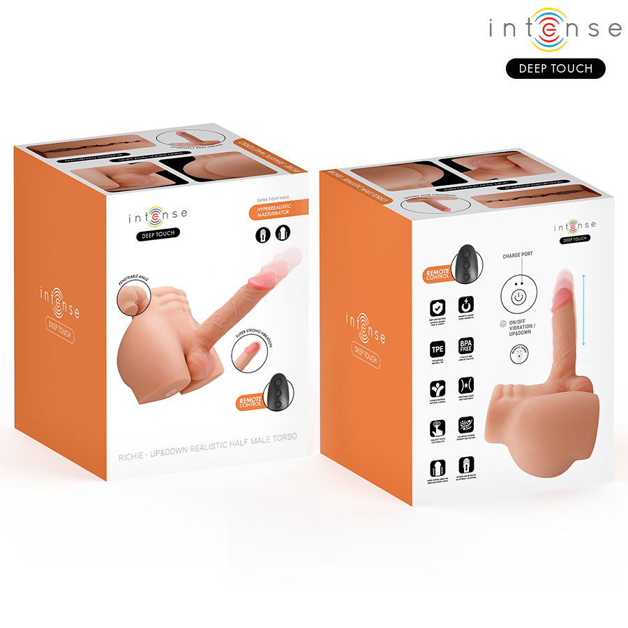 INTENSYWNY GŁĘBOKI DOTYK – RICHIE TUŁÓW Z ANUSEM I REALISTYCZNE DILDO Z PILOTEM PUSHING I WIBRACJAMI 4,7 KG