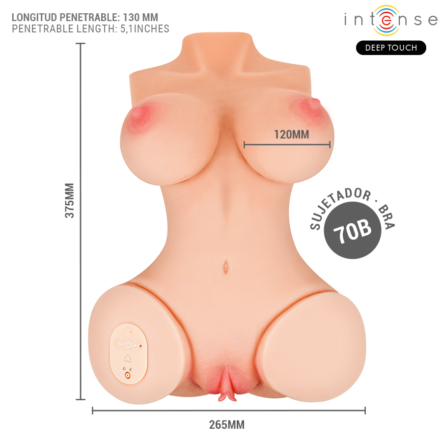 INTENSYWNY GŁĘBOKI DOTYK – PRAWDZIWY KADŁUB WAGINY Z FUNKCJĄ SSANIA, GRZANIA, WIBRACJI I EFEKTAMI GŁOSOWYMI, ZDALNIE STEROWANY 5,5 KG