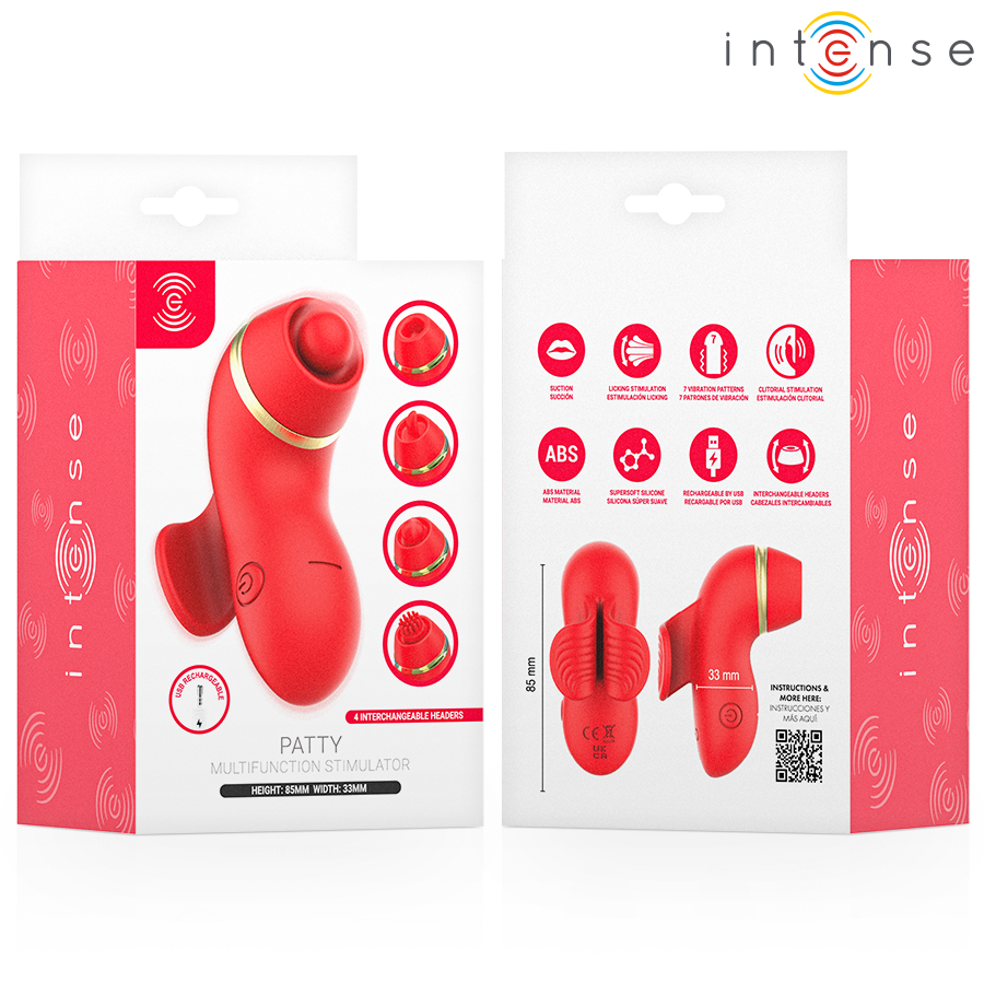 INTENSYWNY – STYMULATOR ŁECHTACZKI Z 4 GŁOWICAMI, SSĄCY, PUKAJĄCY, ŁASKOCZĄCY I LIŻĄCY