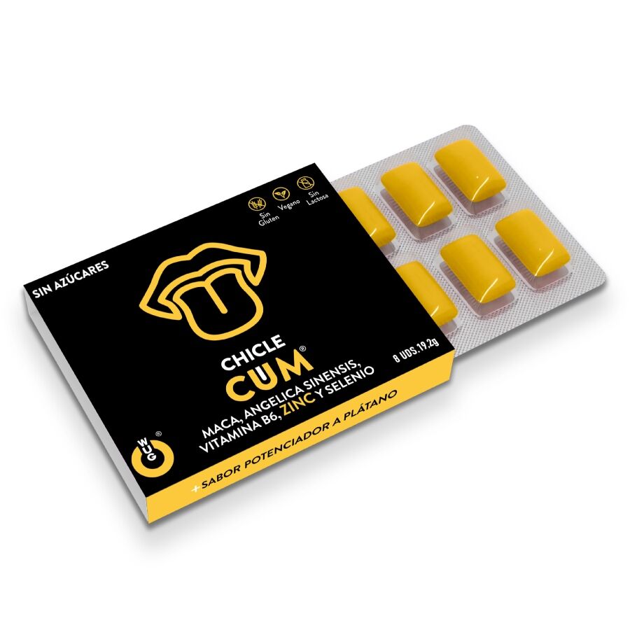 WUG SEX SENSE - ZWIĘKSZACZ OBJĘTOŚCI SPERMY I WZMACNIACZ SMAKU NASIENIA BANANOWY 1 X 8 SZTUK