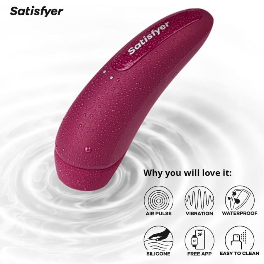 SATISFYER - CURVY 1 CZERWONO-RÓŻOWY