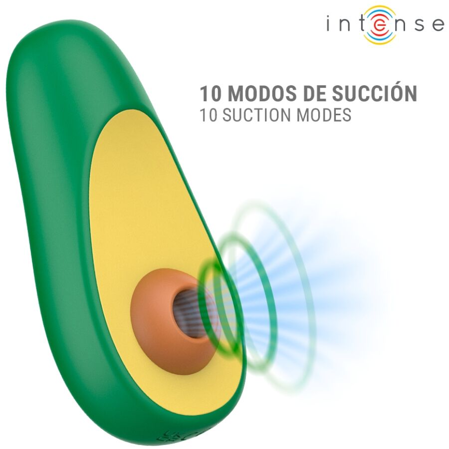 INTENSYWNY - STYMULATOR ŁECHTACZKI Z PRZYSSAWKĄ WAKI AVOCADO