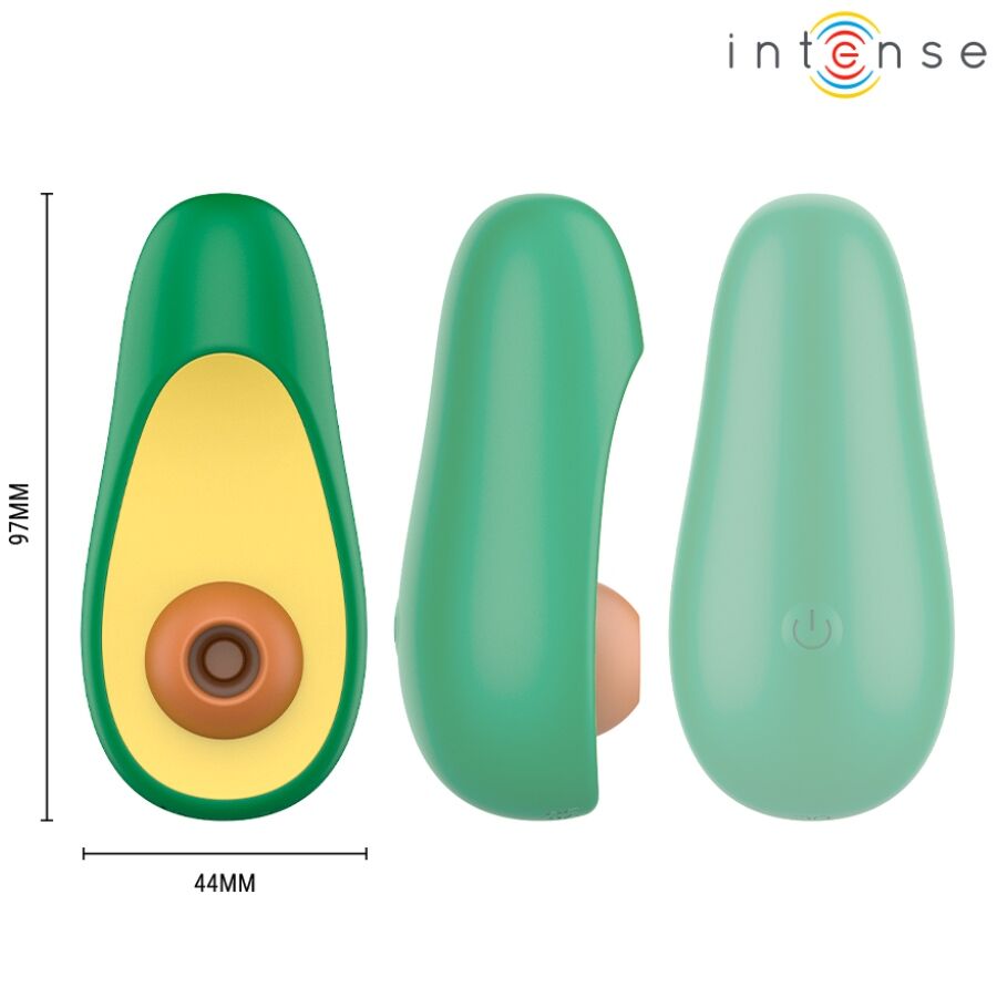 INTENSYWNY - STYMULATOR ŁECHTACZKI Z PRZYSSAWKĄ WAKI AVOCADO