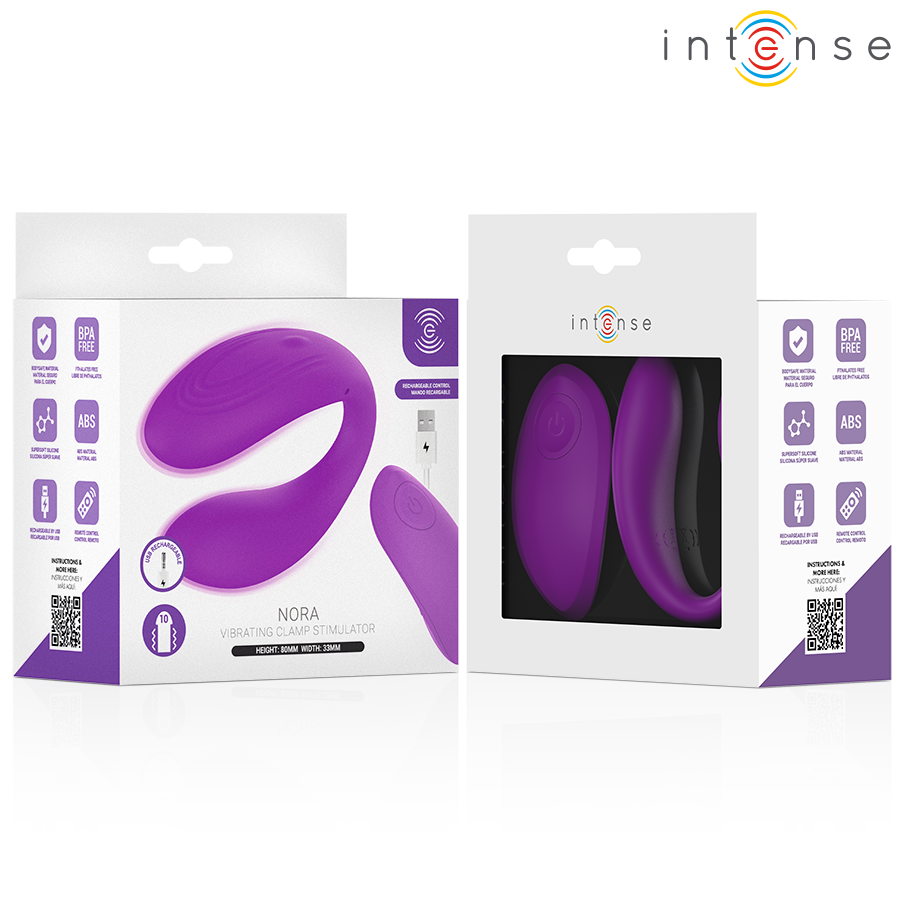 INTENSYWNY - WIBRUJĄCY STYMULATOR ŁECHTACZKI NORA, FIOLETOWY