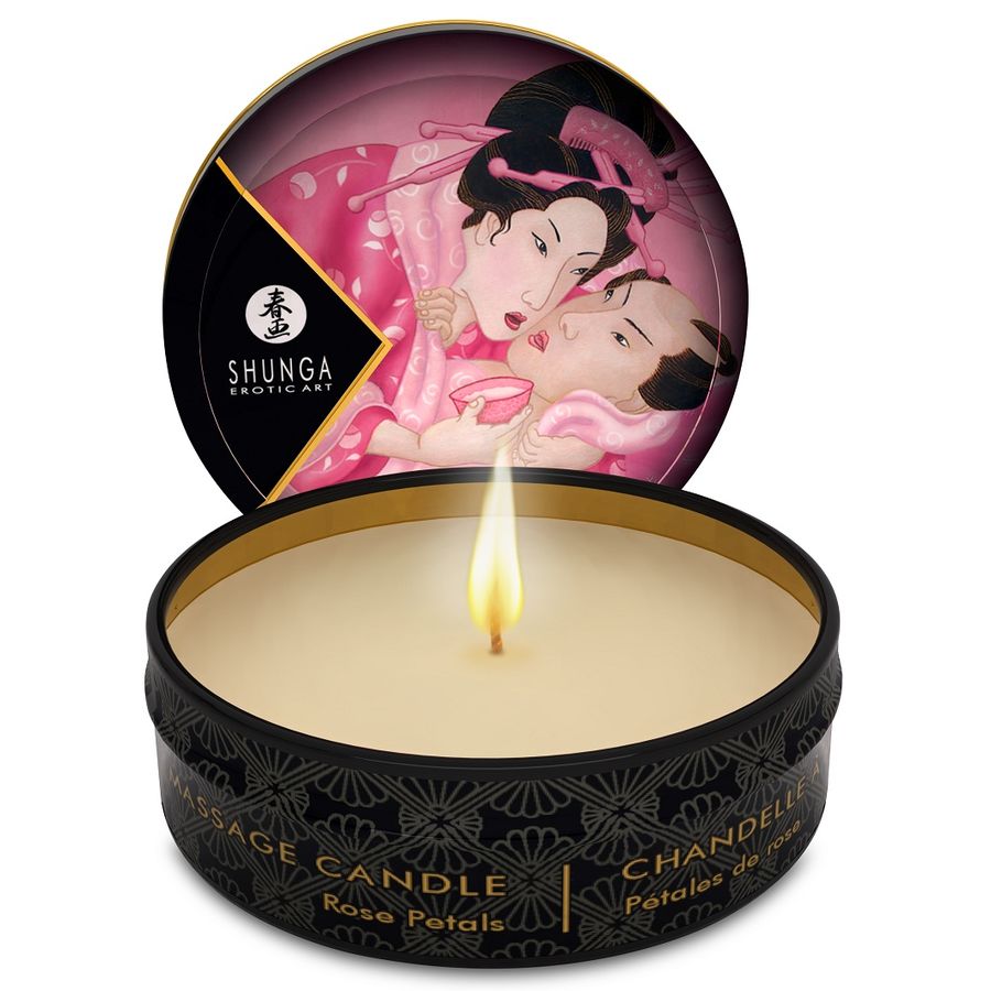 SHUNGA - ŚWIECE DO MASAŻU MINI CARESS BY CANDLELIGHT DISPLAY 24 SZTUKI