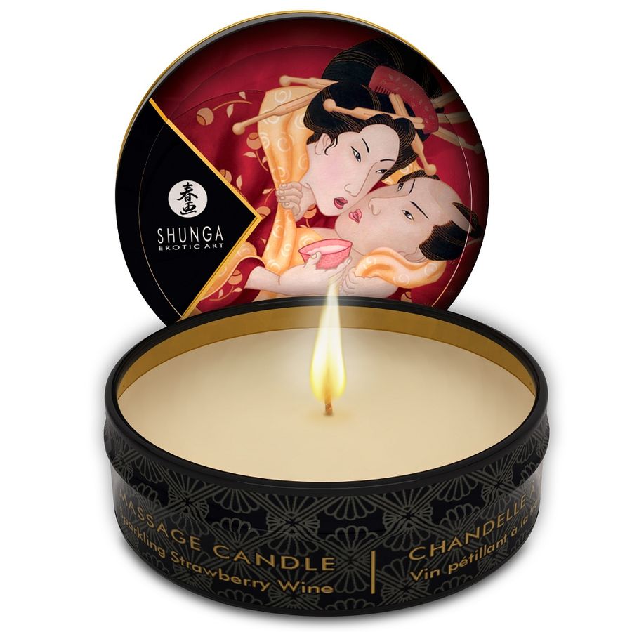 SHUNGA - ŚWIECE DO MASAŻU MINI CARESS BY CANDLELIGHT DISPLAY 24 SZTUKI