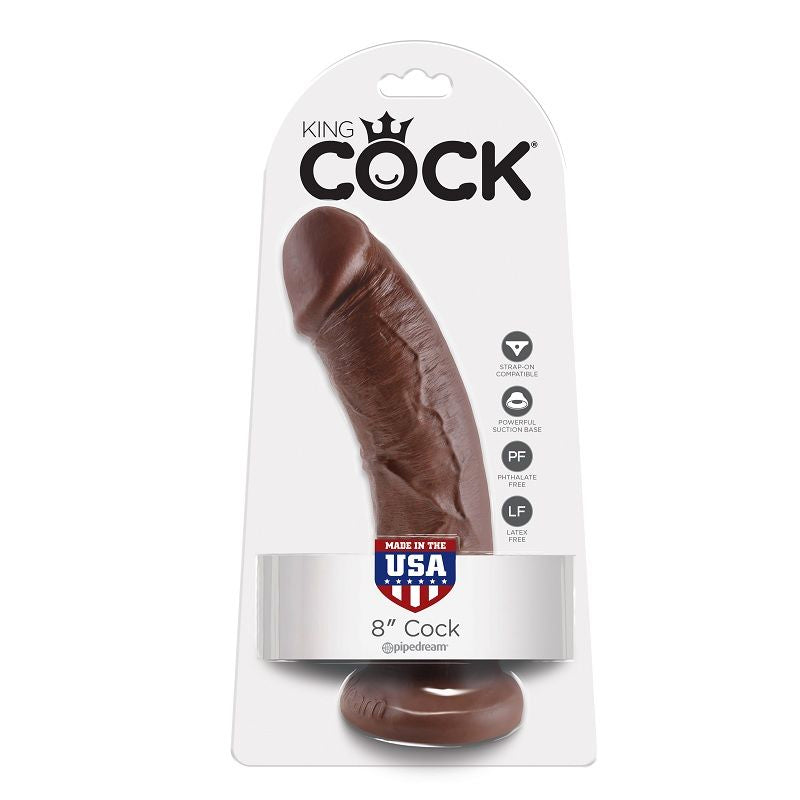 KING COCK - 8 DILDO BRĄZOWY 20.3 CM