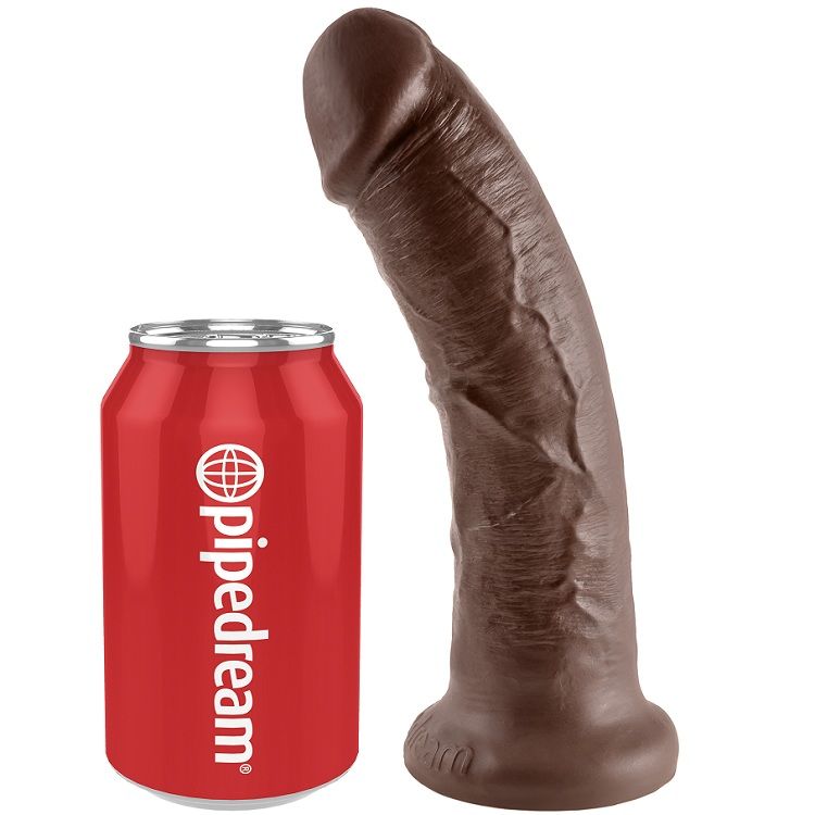 KING COCK - 8 DILDO BRĄZOWY 20.3 CM