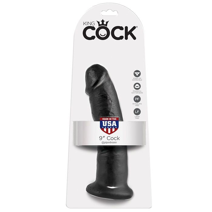 KING COCK - 9 DILDO CZARNY 22.9 CM