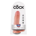 KING COCK - 7 DILDO CIELESNY Z JAJAMI 17,8 CM