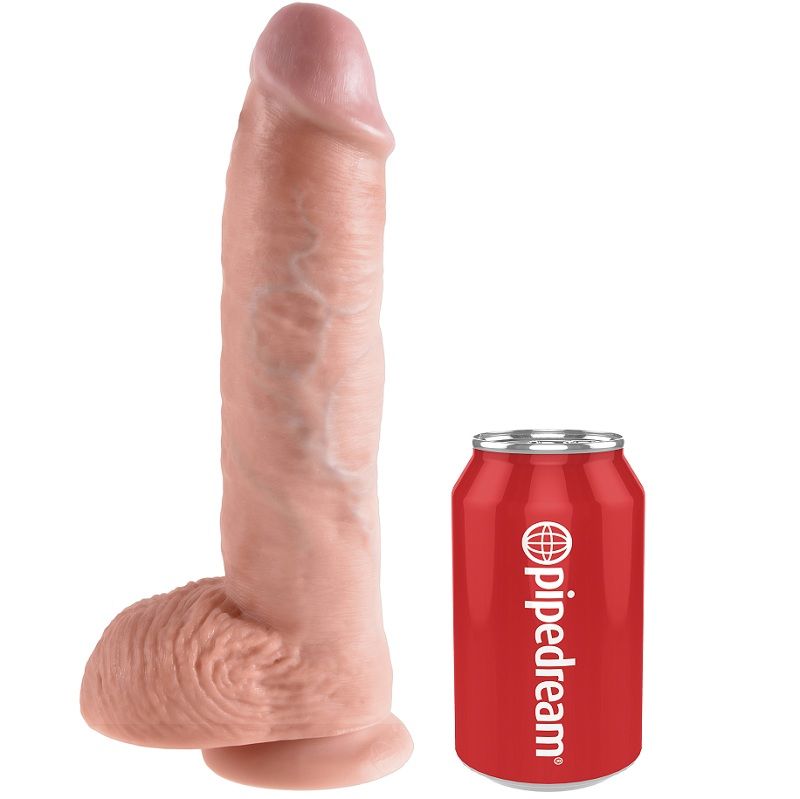 KING COCK - 10 DILDO FLESH Z JAJAMI 26.5 CM