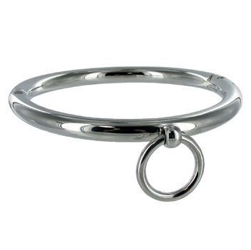 METAL HARD - NASZYJNIK BDSM Z KÓŁKIEM 10CM