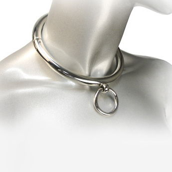 METAL HARD - NASZYJNIK BDSM Z KÓŁKIEM 10CM