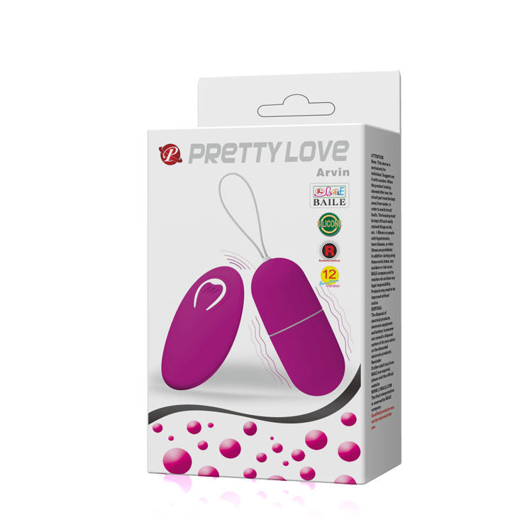 PRETTY LOVE – WIBRUJĄCE JAJKO Z PILOTEM ARVIN 12V