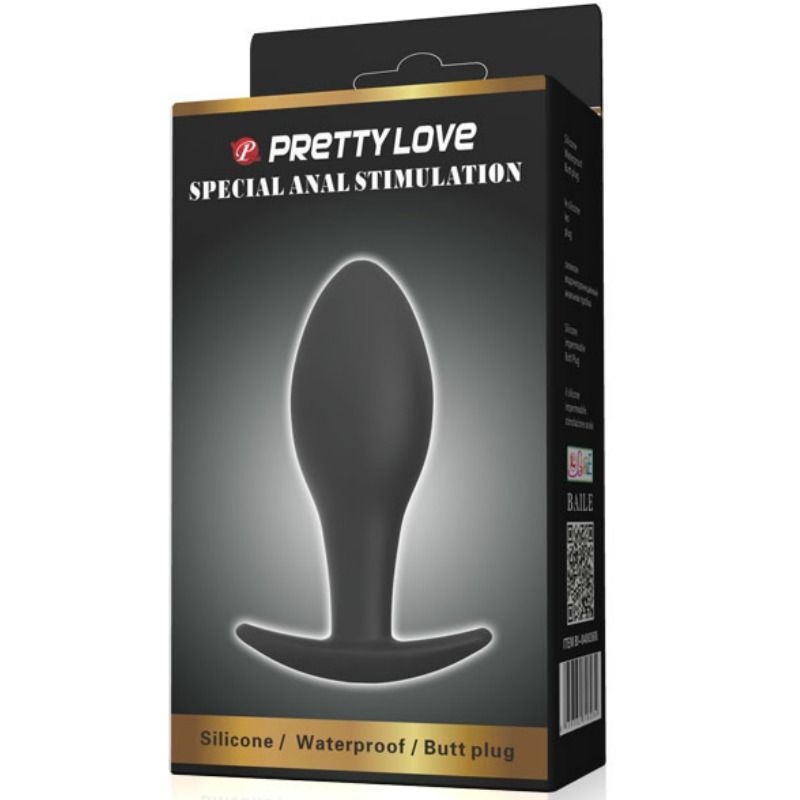 PRETTY LOVE - KOREK ANALNY SILIKONOWY KOTWICA 8,5 CM CZARNY