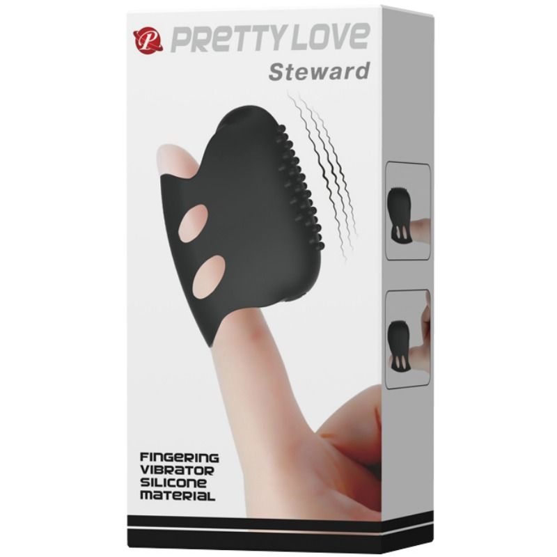 PRETTY LOVE - FLIRTATION STEWARD CZARNY WIBRUJĄCY NAPARSTEK