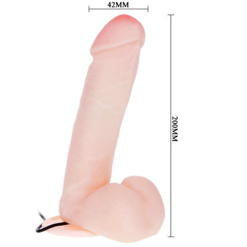 BAILE - REALISTYCZNE DILDO Z WIBRACJĄ I OBROTEM 20 CM