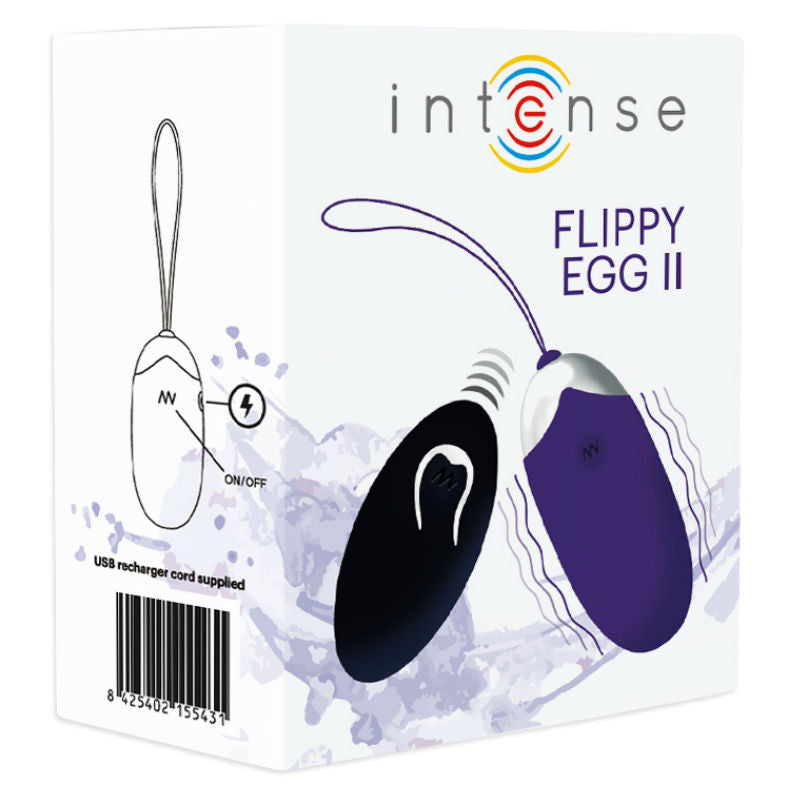 INTENSE - FLIPPY II WIBRUJĄCE JAJKO Z PILOTEM FIOLETOWE