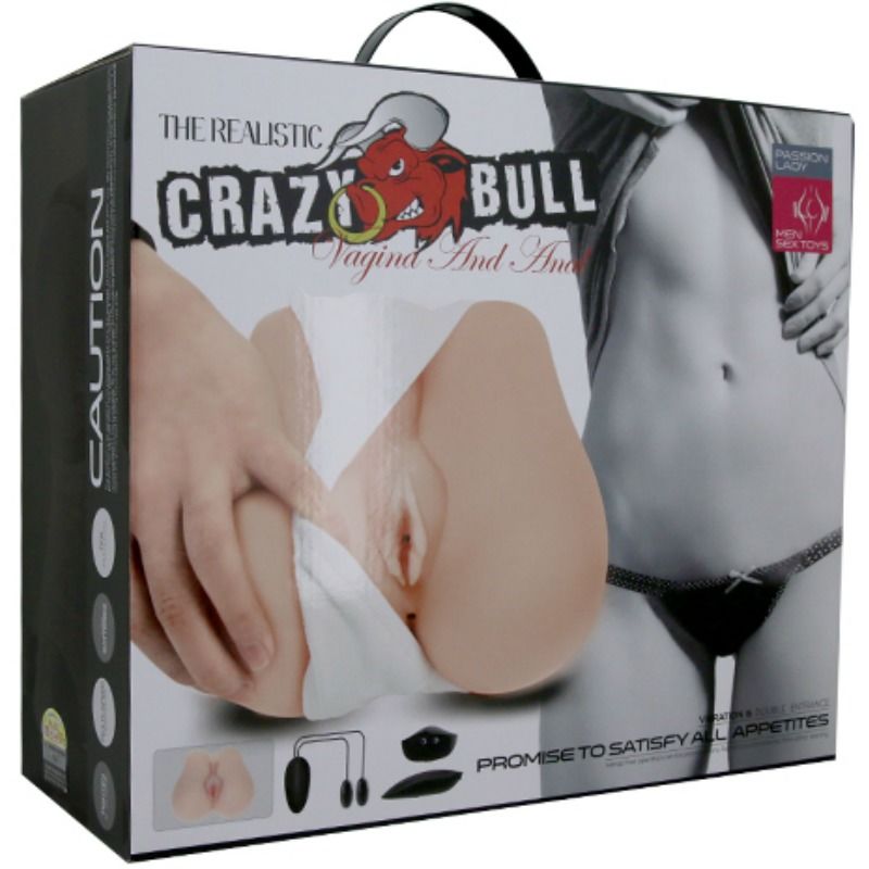 CRAZY BULL - REALISTYCZNA WAGINA I ODBYT Z WIBRACJAMI NA POZYCJI 3