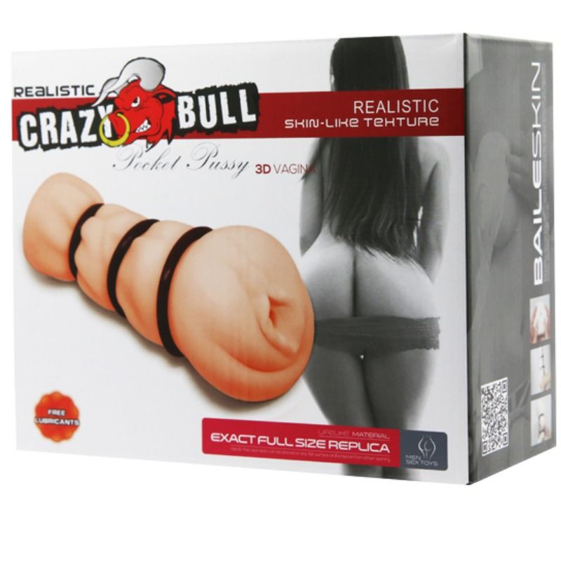 CRAZY BULL - MASTURBATOR POCHWOWY Z PIERŚCIENIAMI