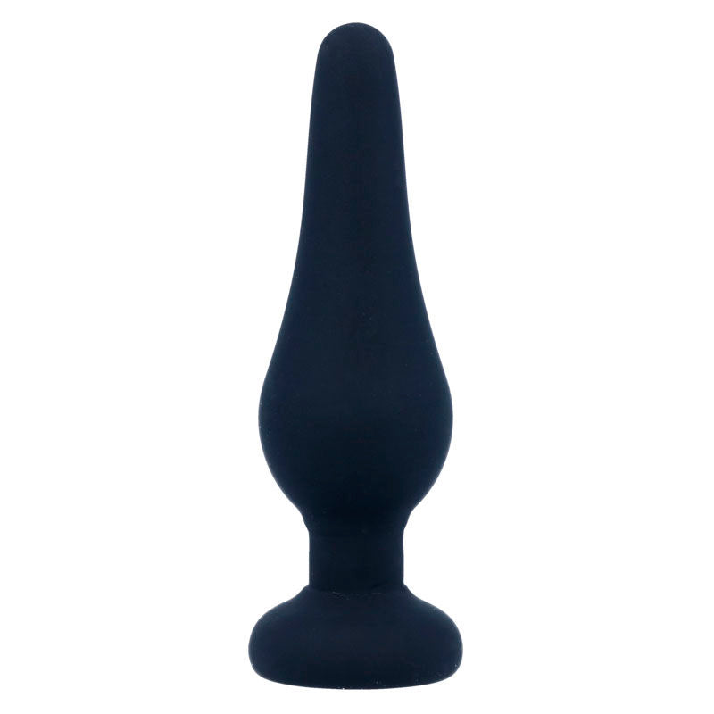 INTENSE - KOREK ANALNY PIPO S CZARNY SILIKON 9,8 CM