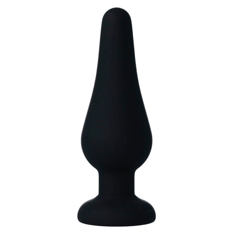 INTENSE - KOREK ANALNY PIPO M CZARNY SILIKON 11 CM