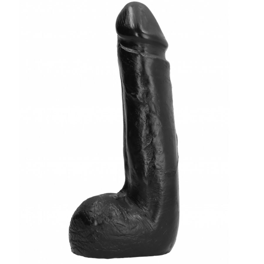 CAŁY CZARNY - MIĘKKI, CZARNY, REALISTYCZNY DILDO 20 CM