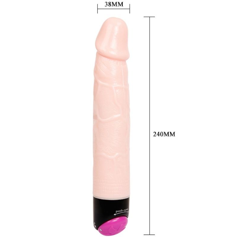 BAILE - KOLOROWY WIBRATOR Z FUNKCJĄ OBROTOWĄ 24 CM