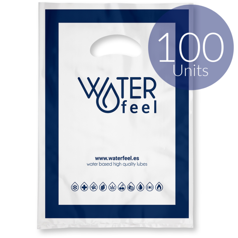 WATERFEEL - 100 MAŁYCH PLASTIKOWYCH TOREBEK 25 X 35 CM