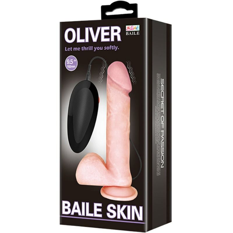 BAILE - OLIVER REALISTYCZNE DILDO Z WIBRACJĄ