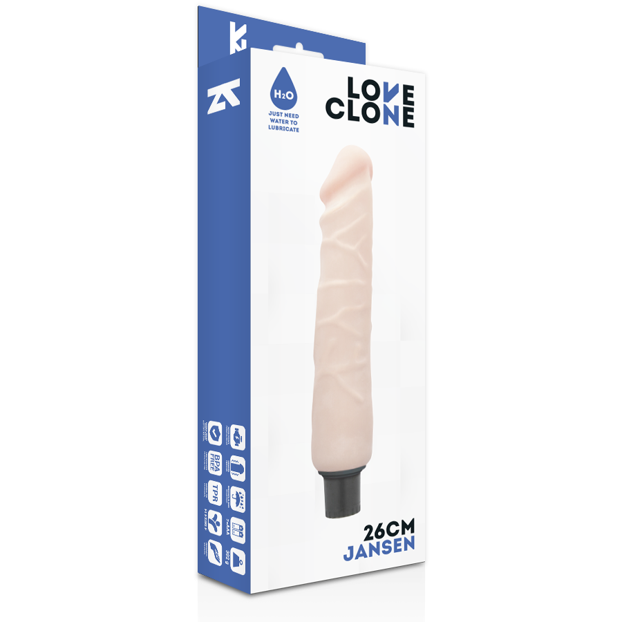 LOVECLONE - JANSEN WIBRATOR SAMONAMYTNIAJĄCY 26 CM -O- 4,2 CM
