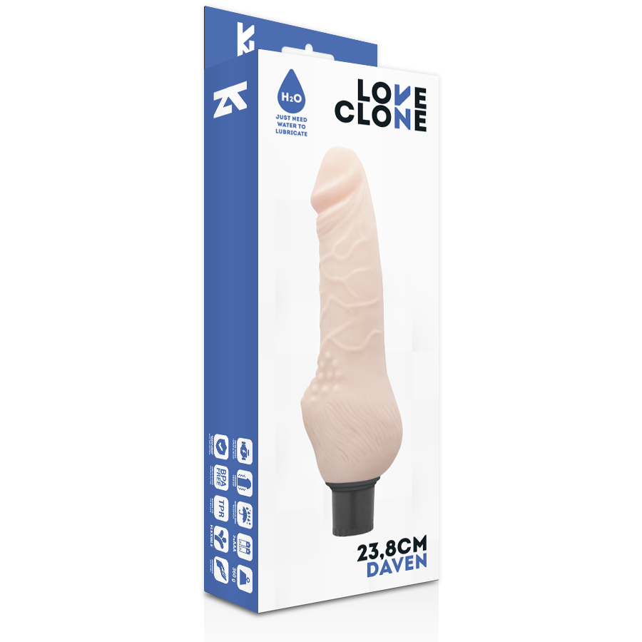 LOVECLONE - DAVEN REALISTYCZNY SAMOSMARUJĄCY 23.8 CM -O- 3.8 CM