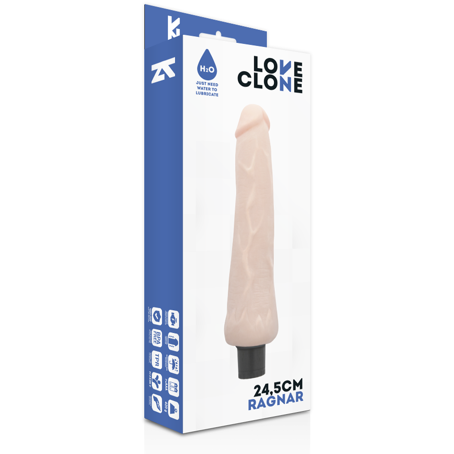LOVECLONE - WIBRATOR SOUBIEŻNY RAGNAR 24,5 CM -O- 3,5 CM