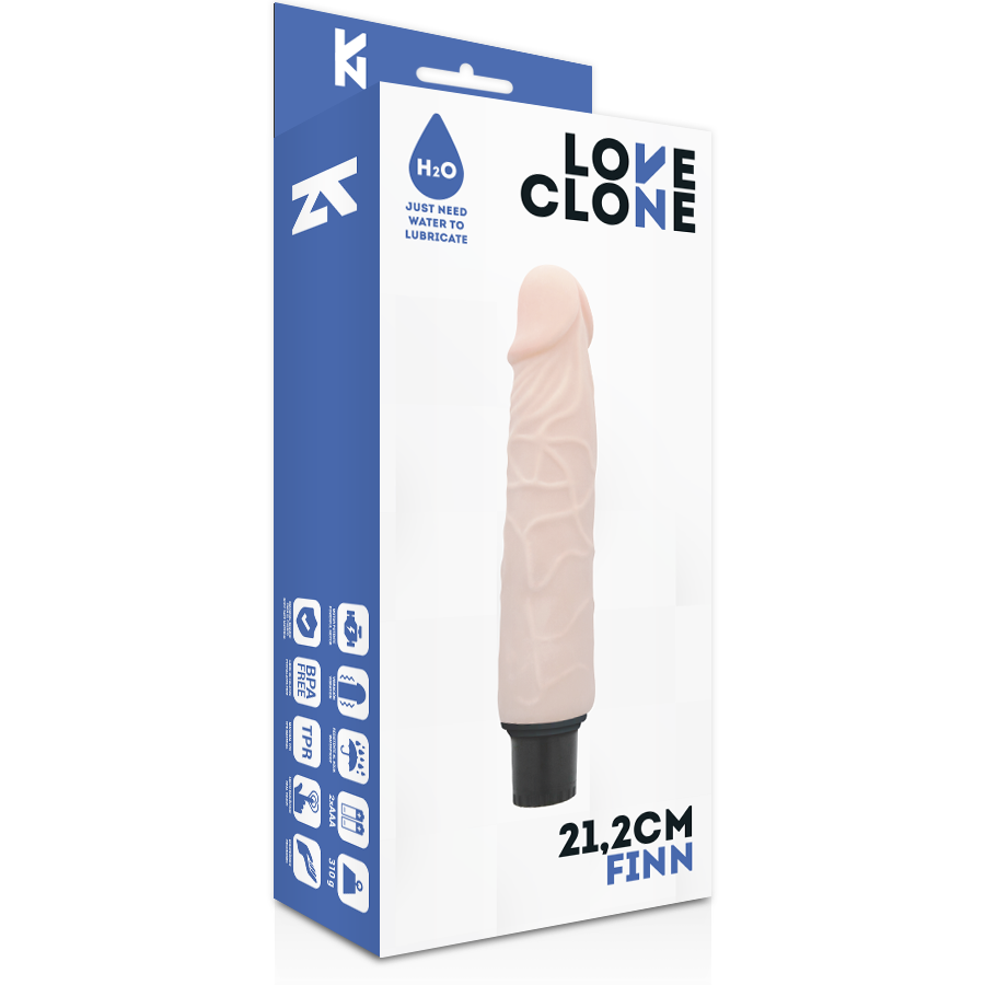 LOVECLONE - WIBRATOR SAMOPOŚLIZGOWY FINN 21,2 CM -O- 3,8 CM