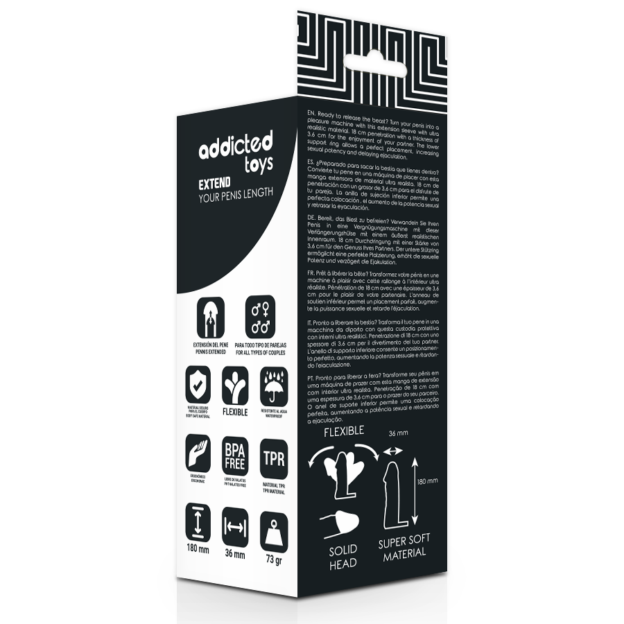 ADDICTED TOYS - POWIĘKSZ SWOJEGO PENISA O 18 CM