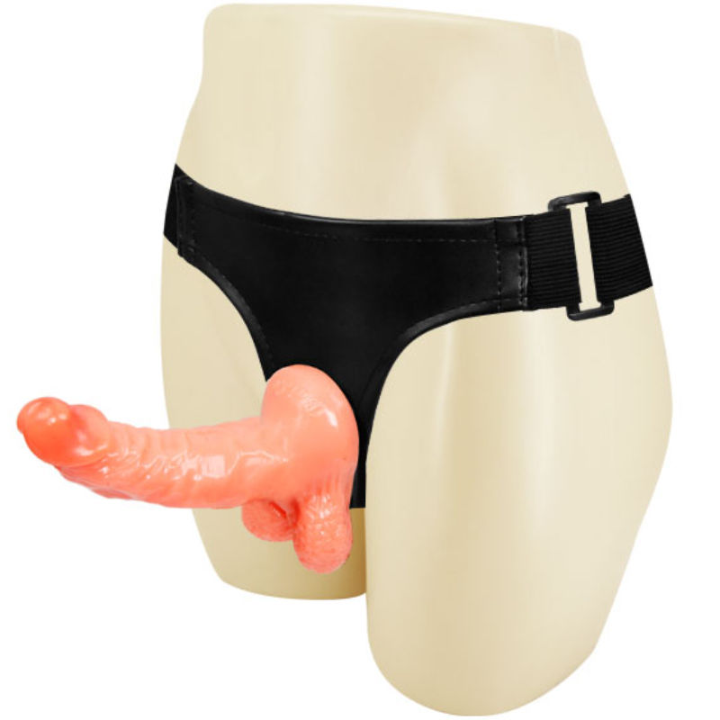 BAILE - UPRZĄŻ Z REALISTYCZNYM PENISEM I ULTRA-POŻĄDLIWYMI REGULOWANYMI MAJTKAMI 15,5 CM
