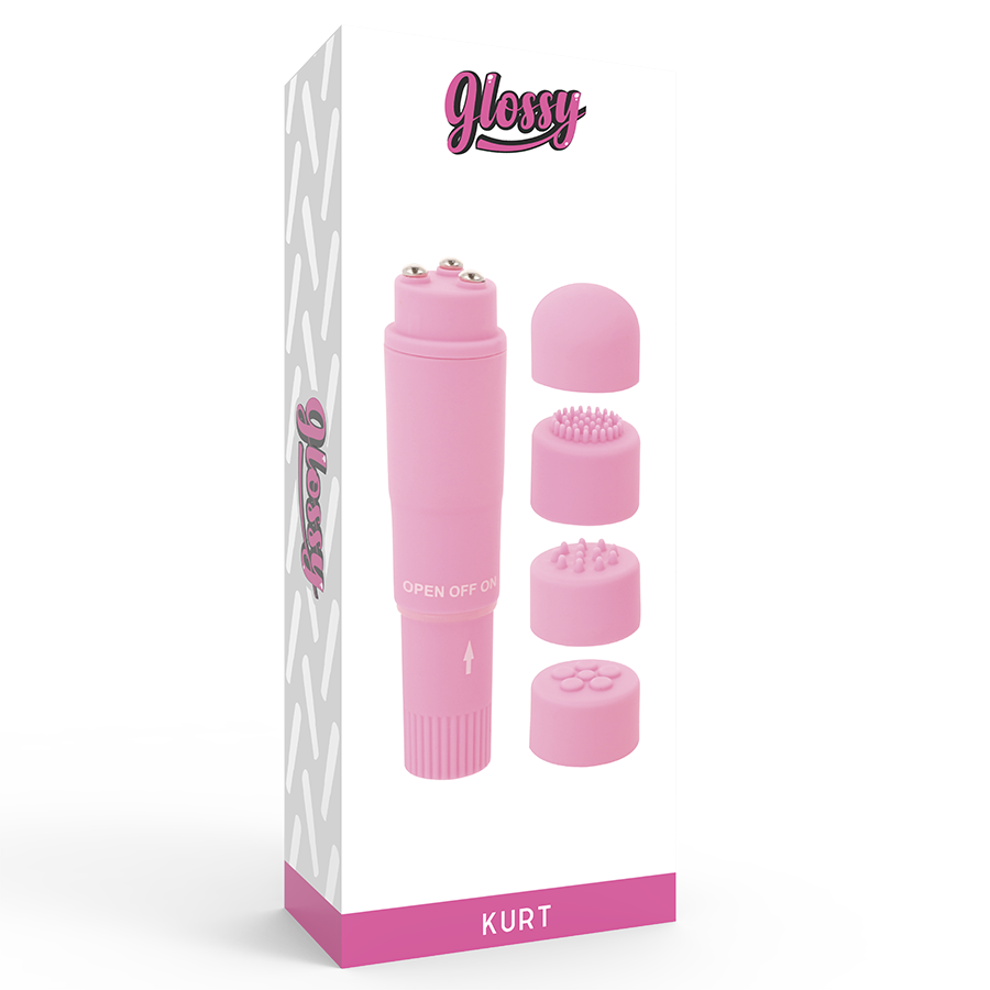 GLOSSY - MASAŻER KIESZONKOWY KURT RÓŻOWY