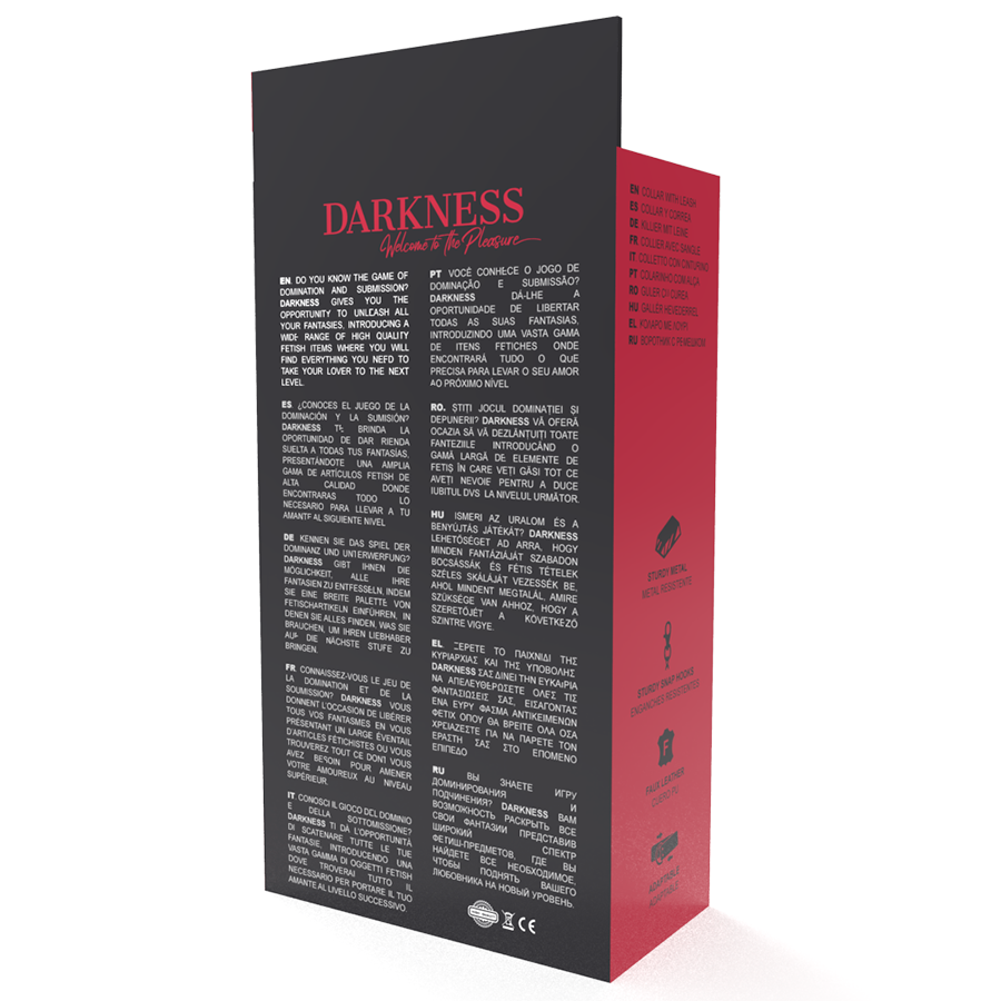 DARKNESS - NASZYJNIK KOREKCYJNY Z RZEMIENIEM