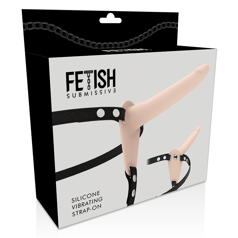 FETYSZ UPRZĄŻ DLA SUBMISYWNEJ - SILIKONOWY WIBRATOR W KOLORZE CIAŁA 15 CM
