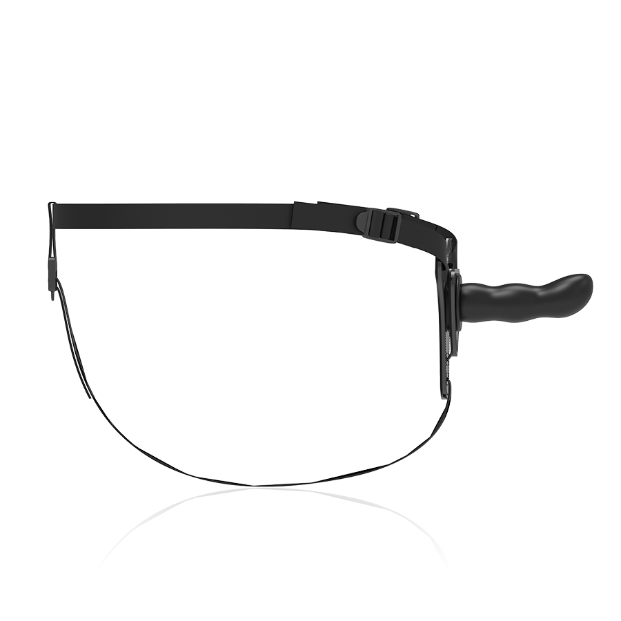 FETYSZ UPRZĄŻ DLA SUBMISYWNEJ - CZARNY SILIKON G-SPOT 16 CM
