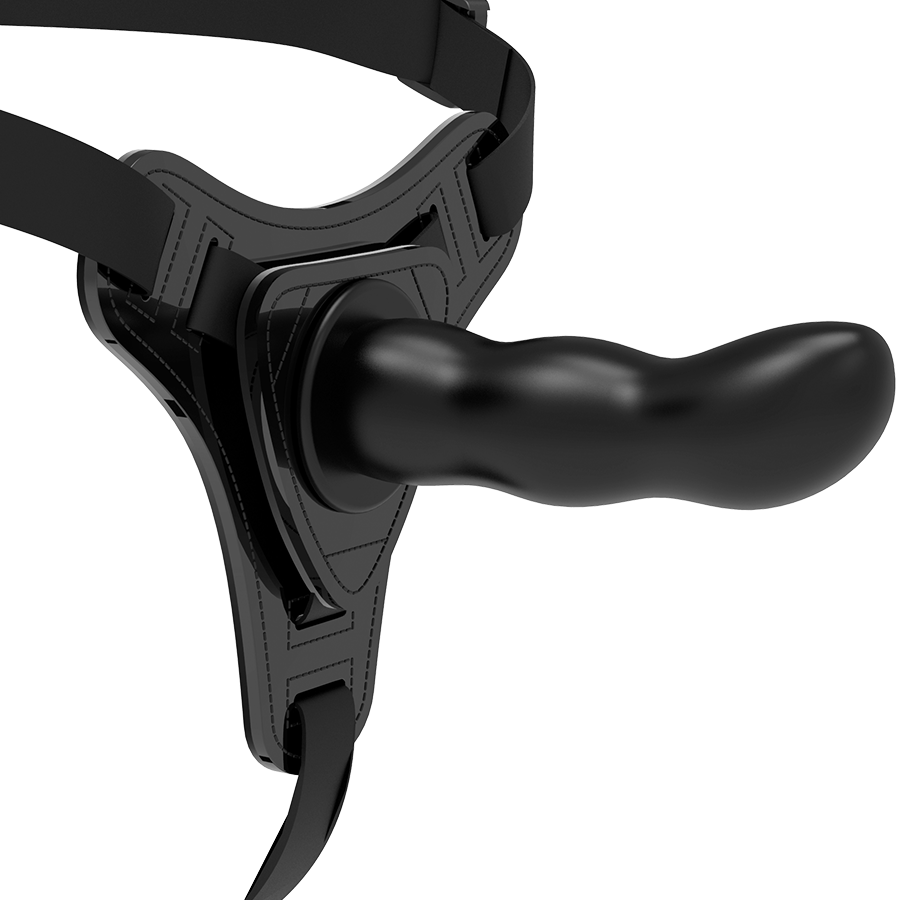 FETYSZ UPRZĄŻ DLA SUBMISYWNEJ - CZARNY SILIKON G-SPOT 16 CM
