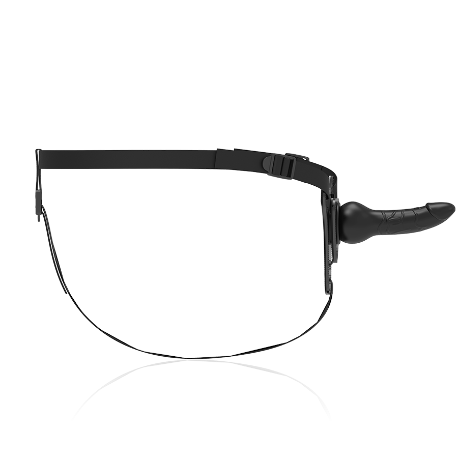 FETYSZ UPRZĄŻ DLA SUBMISYWNEJ - CZARNY SILIKON REALISTYCZNY 16 CM