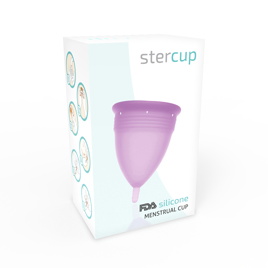 STERCUP - FDA SILIKONOWY KUBECZEK MENSTRUACYJNY FIOLETOWY - ROZMIAR L