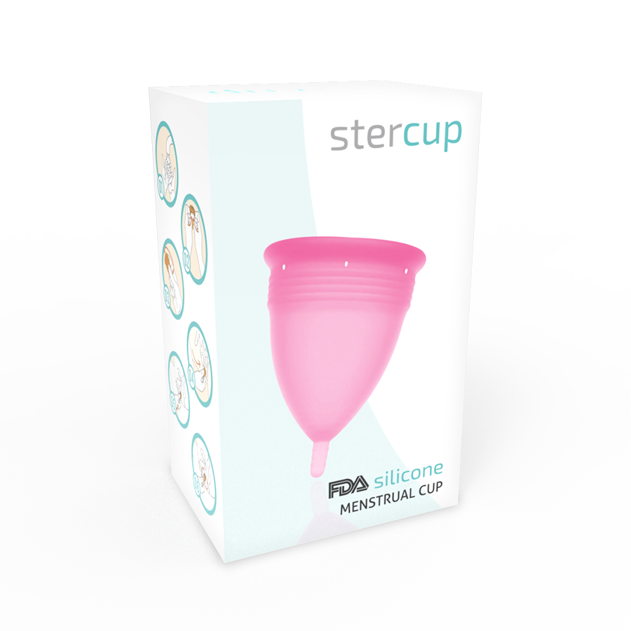 STERCUP - KUBECZEK MENSTRUACYJNY SILIKONOWY RÓŻOWY - ROZMIAR S