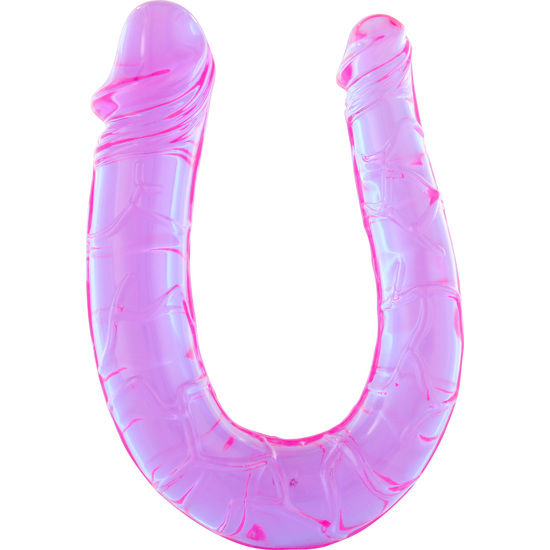 SIEDEM KREACJI - PENIS Z DWOMA ELASTYCZNYMI GŁÓWKAMI JELLY